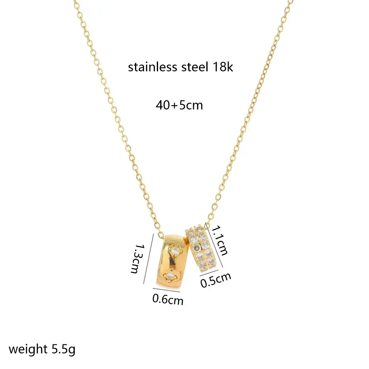 Новейшее женское колье с двойным кольцом, инкрустированное бриллиантами и высокой талией свежее, милое и универсальное.