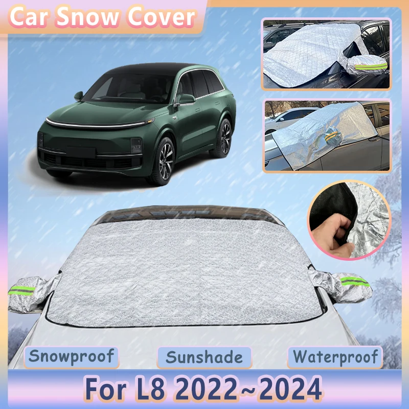 Car Accessories Anti Snow Cover For Lixiang L8 Li L8 2022 2023 2024 Outdoor Winter  Waterproof  Frost Front Window Shields Visor