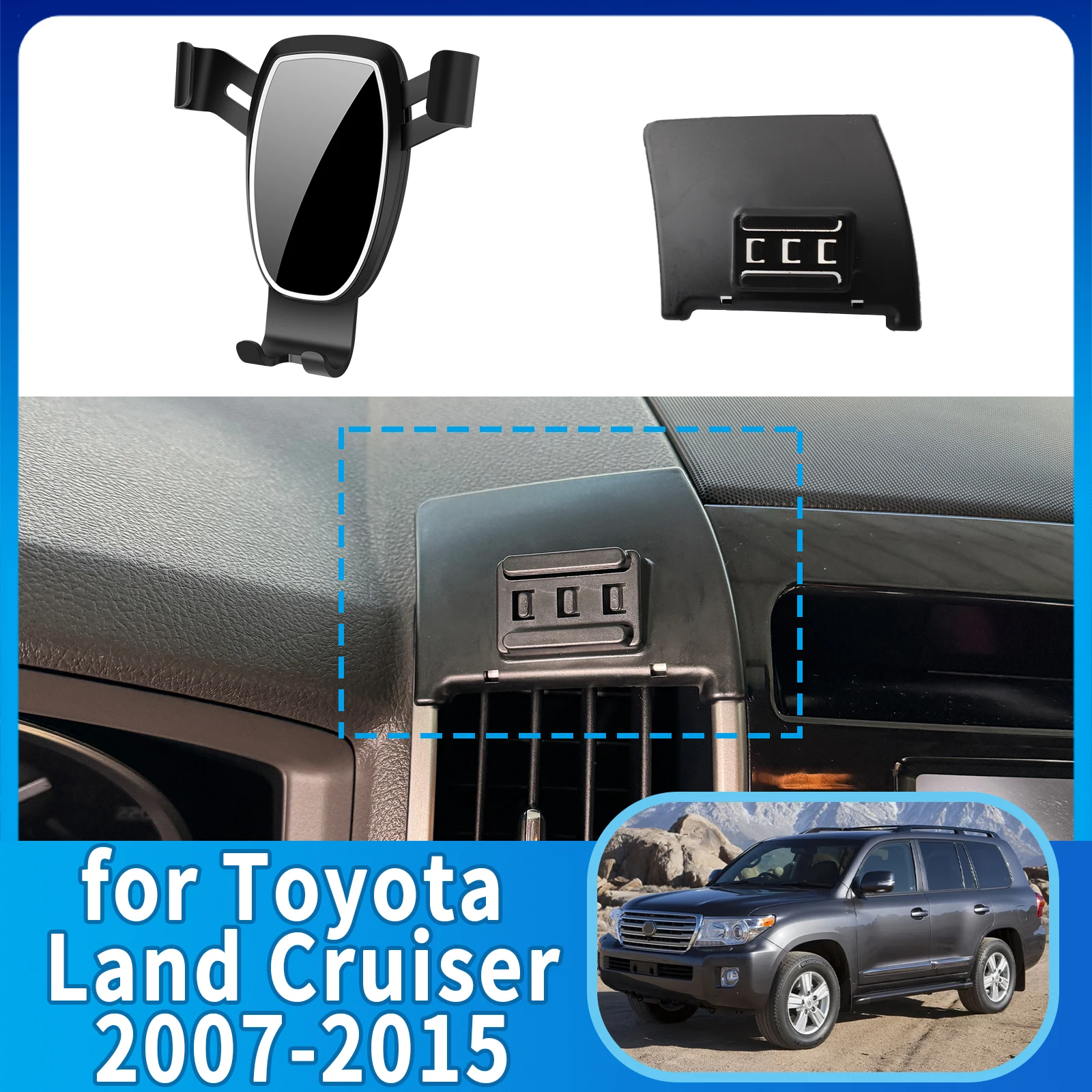

fit for Toyota Land Cruiser 2007 2008-2015 ​​Anti-Shake Screen Base Phone Holder Mount Stand ​​ Dedicated Car​​ accessoires