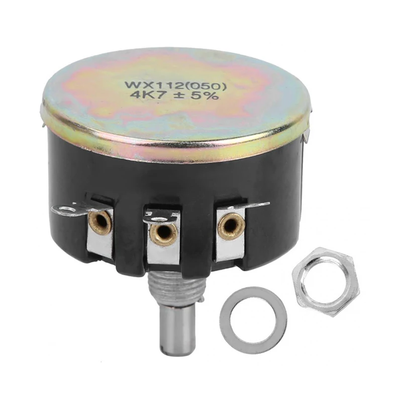 WX112 WX050 5W Single Circle Wire Wound Potentiometer (050) 100R 220R 1K 2K2 4K7 10K 22K 33K 47K 100 220 2.2K 4.7KΩ Ohm