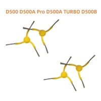 4pcs Side Brush for Dibea D500 D500A Pro D500A TURBO D500B Robotic Vacuum Cleaner Spare Parts Replacement Brushes