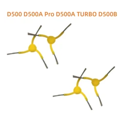 4pcs Side Brush for Dibea D500 D500A Pro D500A TURBO D500B Robotic Vacuum Cleaner Spare Parts Replacement Brushes