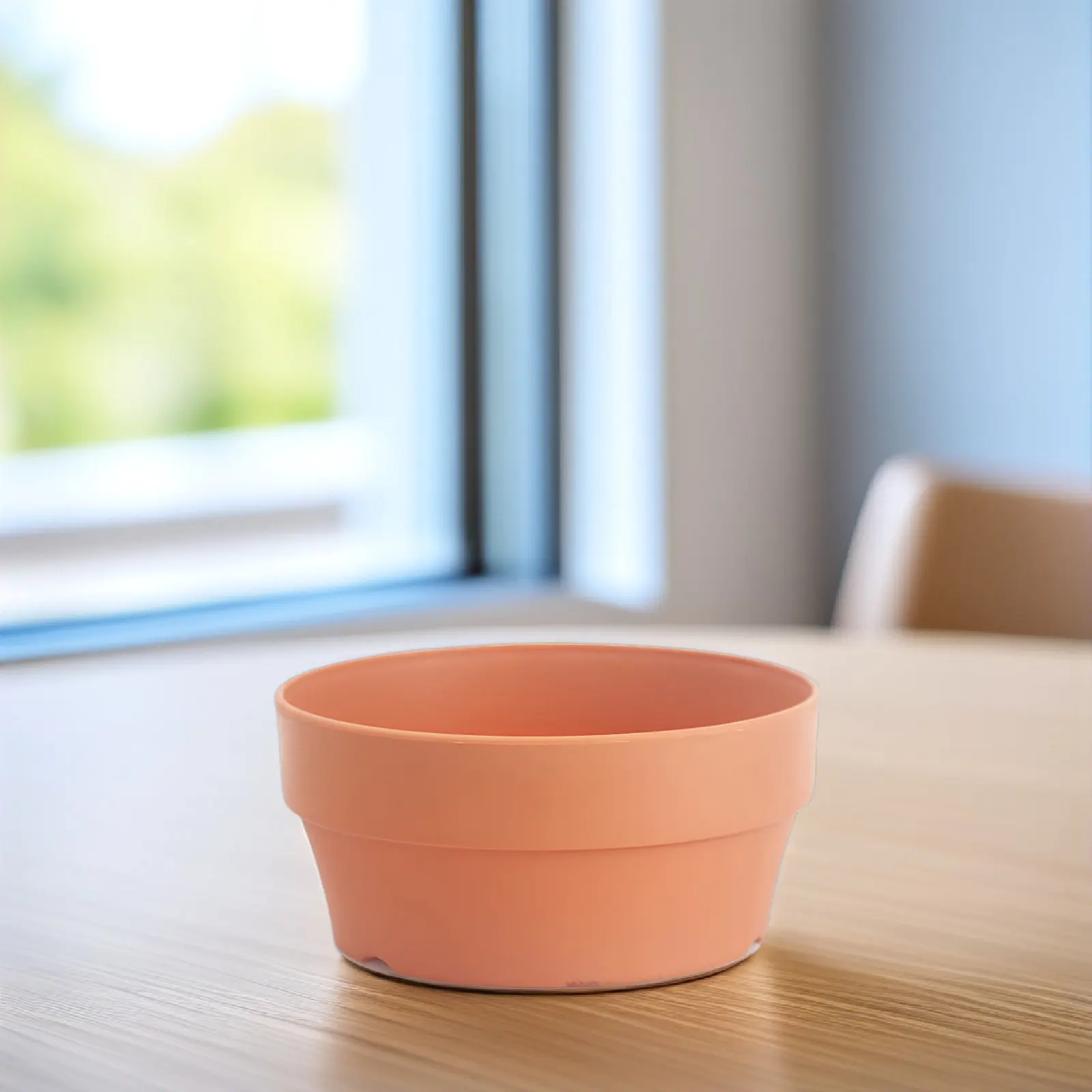 3Pcs Imitation Clay Plastic Flower Pot Round Orange 18Cm Drainage Hole Indoor Outdoor Small Succulent Plant Container Garden