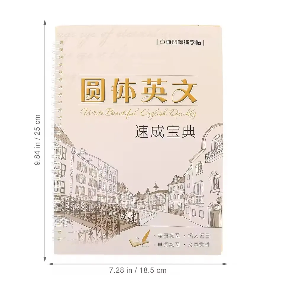 English Copybook Copperplate Italic Style Letter Formation Practice Book Word Writing Adult Student Handwriting