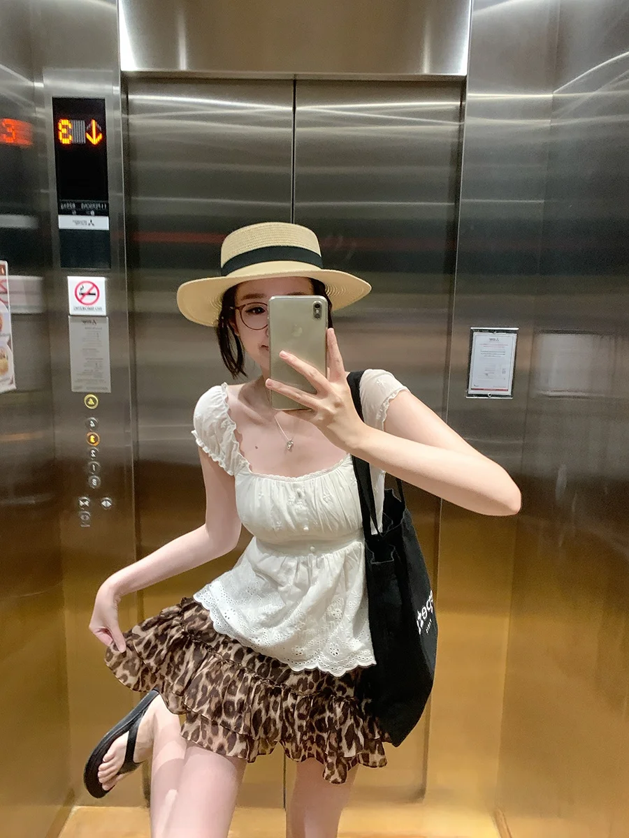 

Юбка-трапеция CallmeEar American Sle Hot Girl с плиссировкой и кружевной отделкой, новинка ранней весны, женская, из полиэфирного волокна