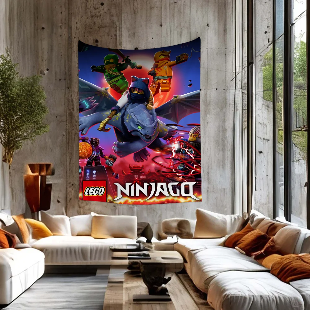 

Cool Cartoon-N-Ninjago Cartoon Tapestry Art Science Fiction Room Home Decor Art Home Decor