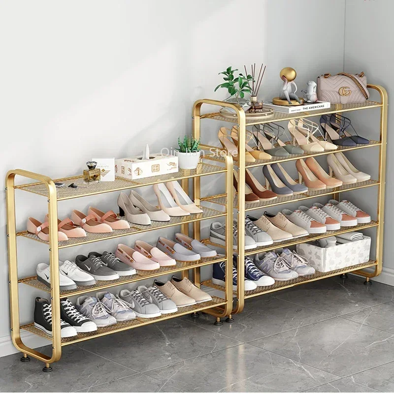 Shoe rack balcony hallway multi-layer iron plant flower stand Storage Shelf Living room furniture vertical rack Cabineton sale