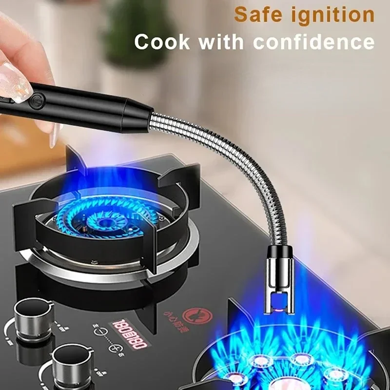 Arc Flameless Plasma Lighter Electric Lighter Candle BBQ Gas Stove Ignition Gun Camping USB Rechargeable Windproof Kitchen