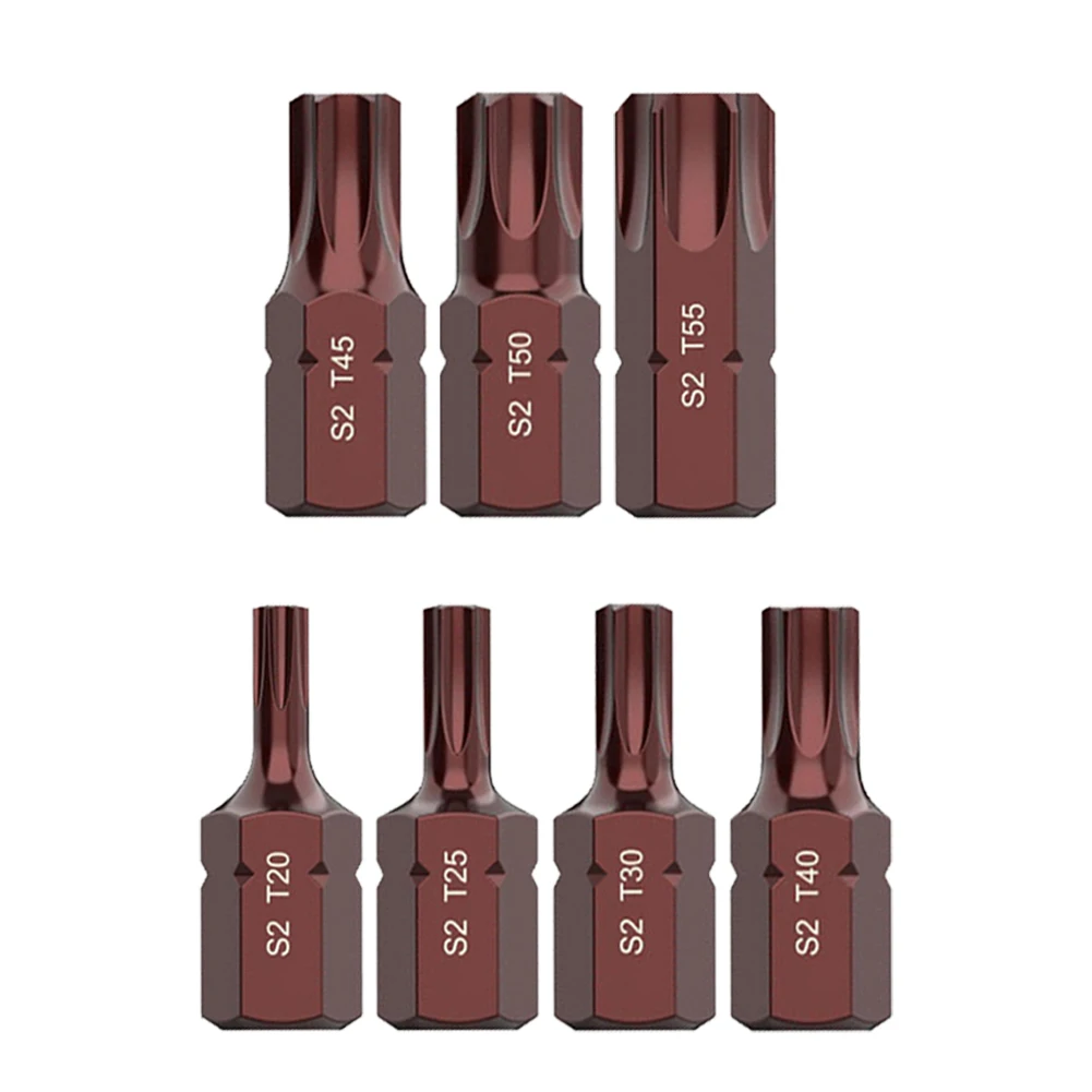 Imagem -03 - Torx Chave de Fenda Bit Grupo Cabeça de Lote Magnético 10 mm Shank Chave Elétrica Soquete Bit 30 mm T20-t55 Pcs