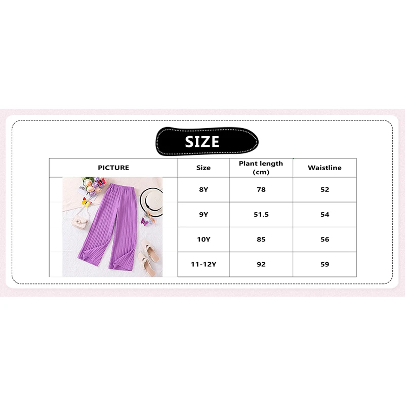 Girls Loose Casual Breathable Long Pants 8-12 Years Old Summer Pants Girls Candy Color Fashion Classic Straight-leg Pants