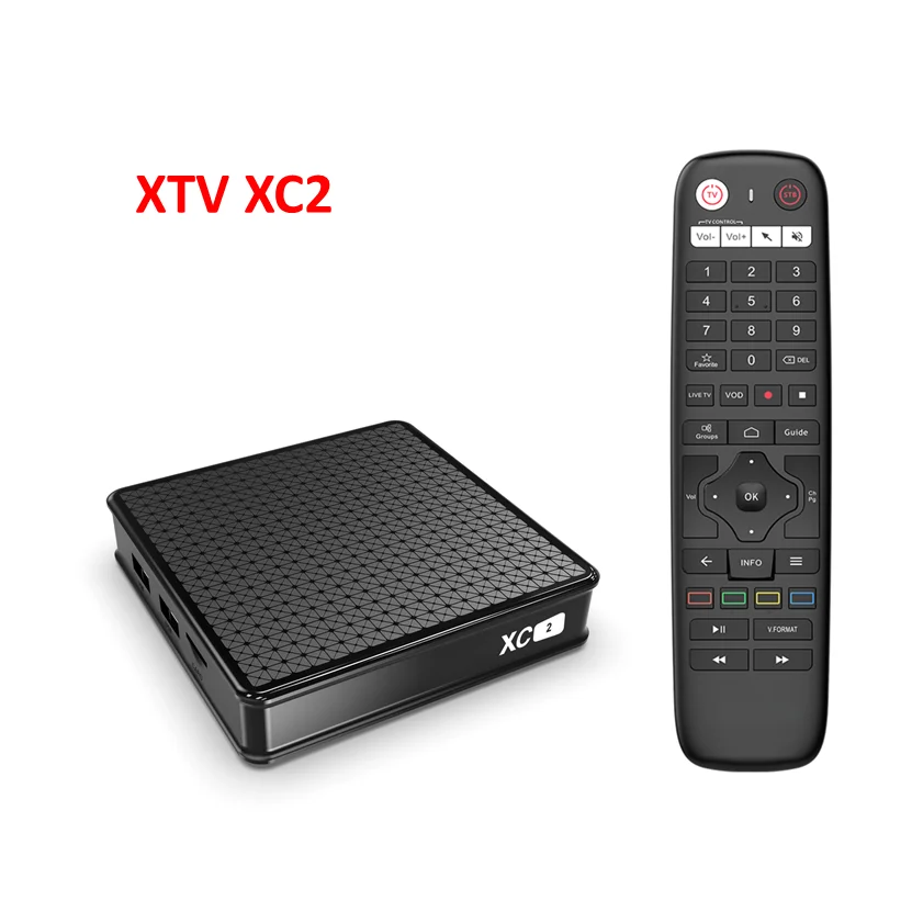 Boîtier TV avec Android 10 XTV XC2 2GB 16GB Daul WIFI prise en charge Xtream UI avec application Mytv pour IPTV