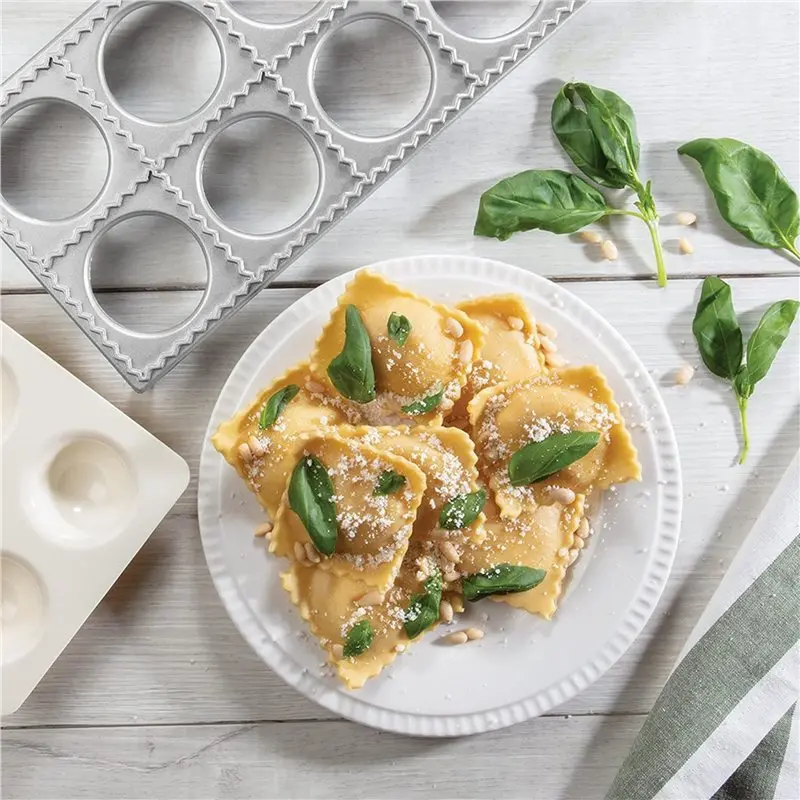 SHGO-Ravioli Mold With XL 2.5 Inch Squares Authentic Italian Tray For Homemade Pasta