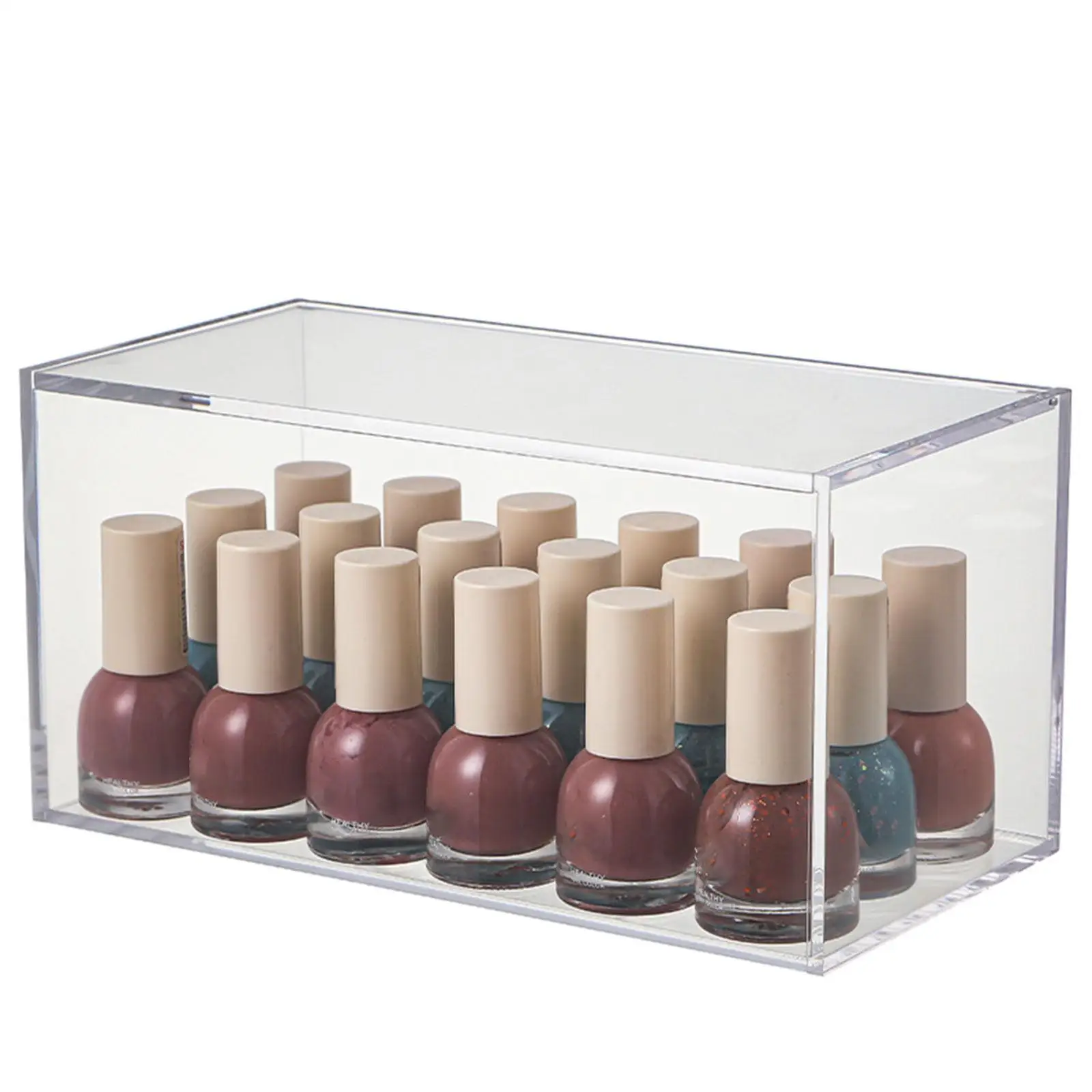 Acrylic Box with Lid Transparent Home Crafts Coffee Bar Accessories Kitchen Dustproof Protection Cabinet Organizer Display Case