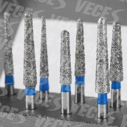 10pcs/set Dental Diamond Burs TR Series For High Speed Drill Bits Set FG Dental Grinding Dental Polishing Burs 1.6mm Shank