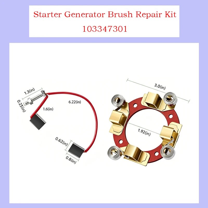 

Club Car Starter Generator Brush Repair Kit for 2010-Up Club Car Precedent Gas Golf Cart, 103347301