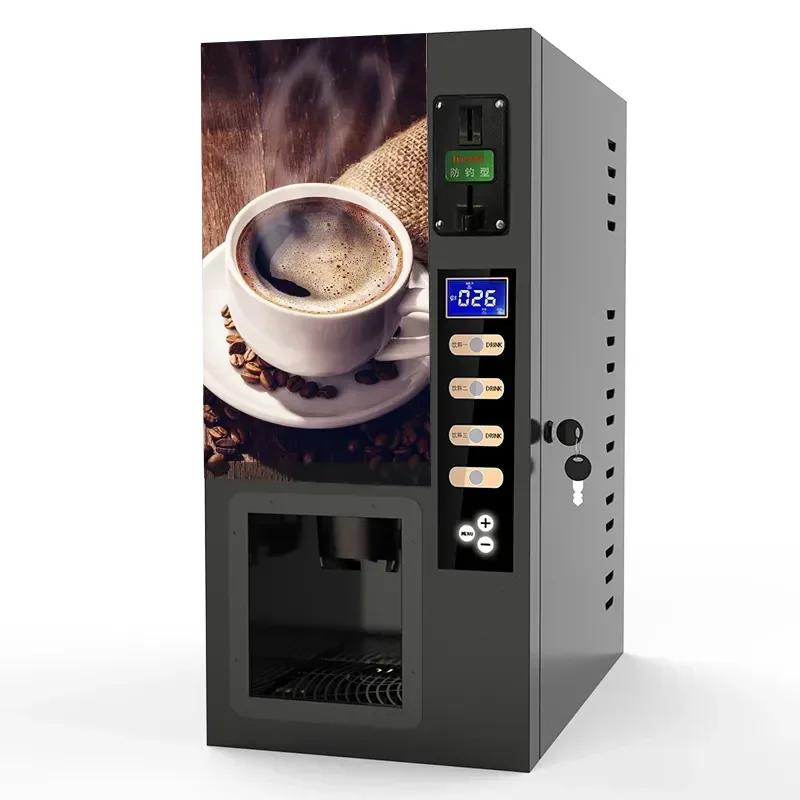 

Hot sales Commercial Coffee Vending Machine Fully Coin Payment System Beverage Drink Dispensers Instant Coffee Maker Machine