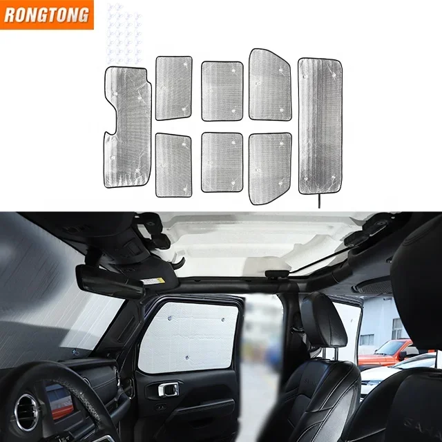 Car Sunshade Car  Window Anti UV Rays Protector Sun Shield Cover Accessories for Jeep Wrangler JL 2018+