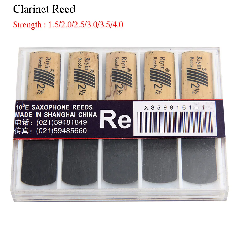 10pcs Clarinet Reeds Set with Strength 1.5/2.0/2.5/3.0/3.5/4.0 Wind Instrument Reed Dropship