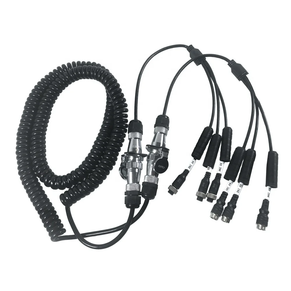

Truck Vehicle Waterproof Trailer Cable For Connecting 3 Camera