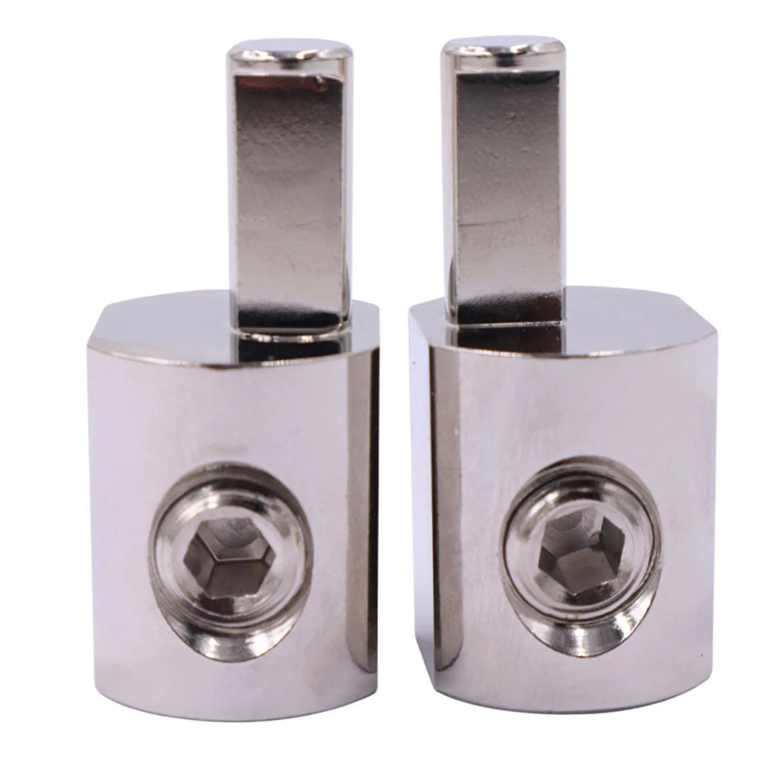 1Pair Car Audio Wire Reducer 1/0 Gauge to 4 Gauge Power and Ground Amp Input Wire Adapter with Stainless Screws