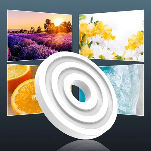 Imagen 2 del producto Ambientador de coche, recambio redondo, Clip de ventilación de aire para coche, difusor de fragancia, almohadilla de repuesto, tabletas de repuesto de fragancia de Perfume sólido para coche