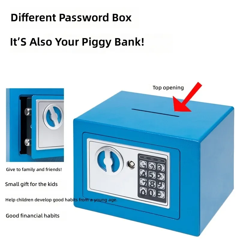 for Safe Household Small Mini Wall Piggy Bank Anti-theft Bedside Password Office Money Box