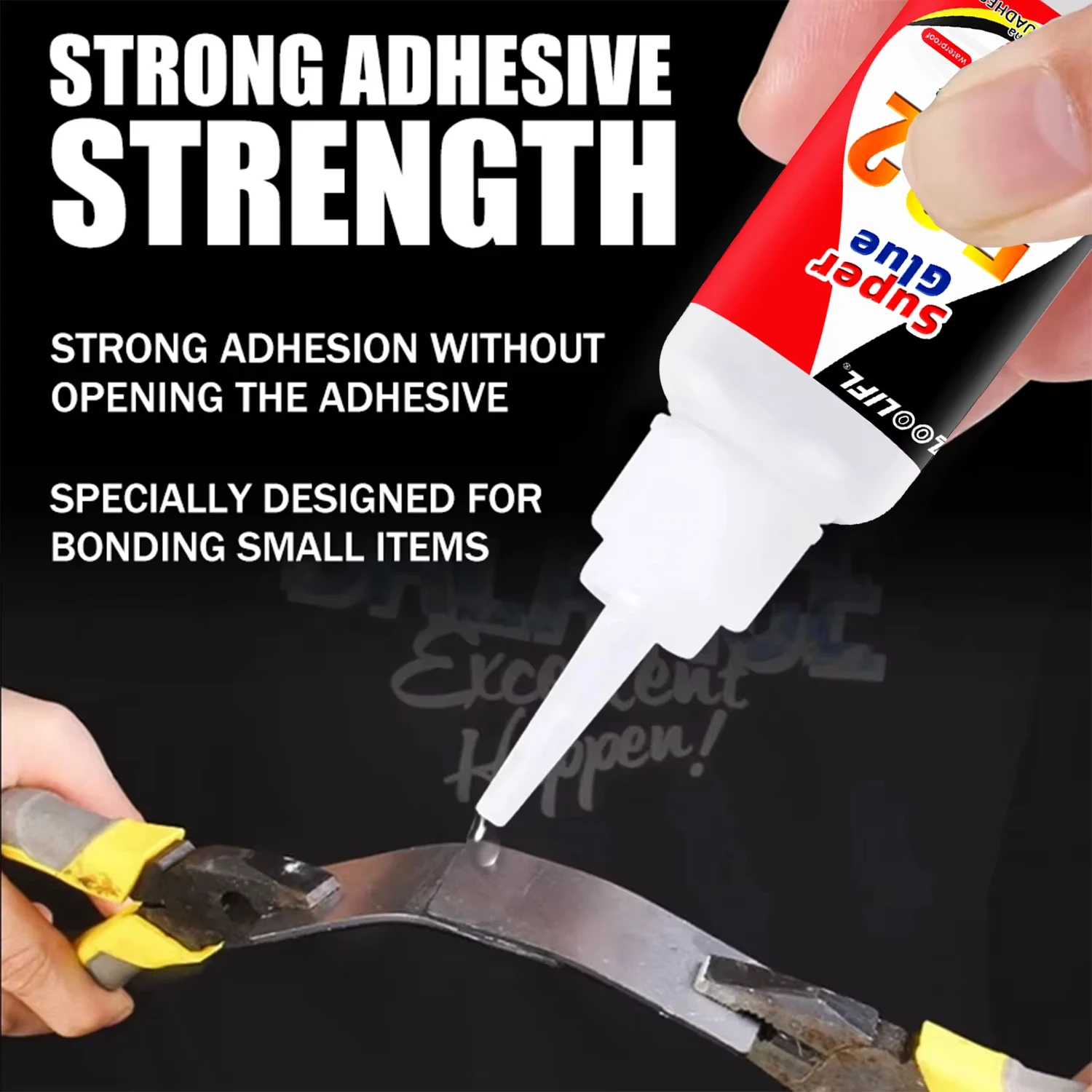 502 Super Glue Instant Multi-Function Quick-Drying Adhesive Transparent Super Strong Adhesion Metal Wood Plastic Glass DIY Repair Glue