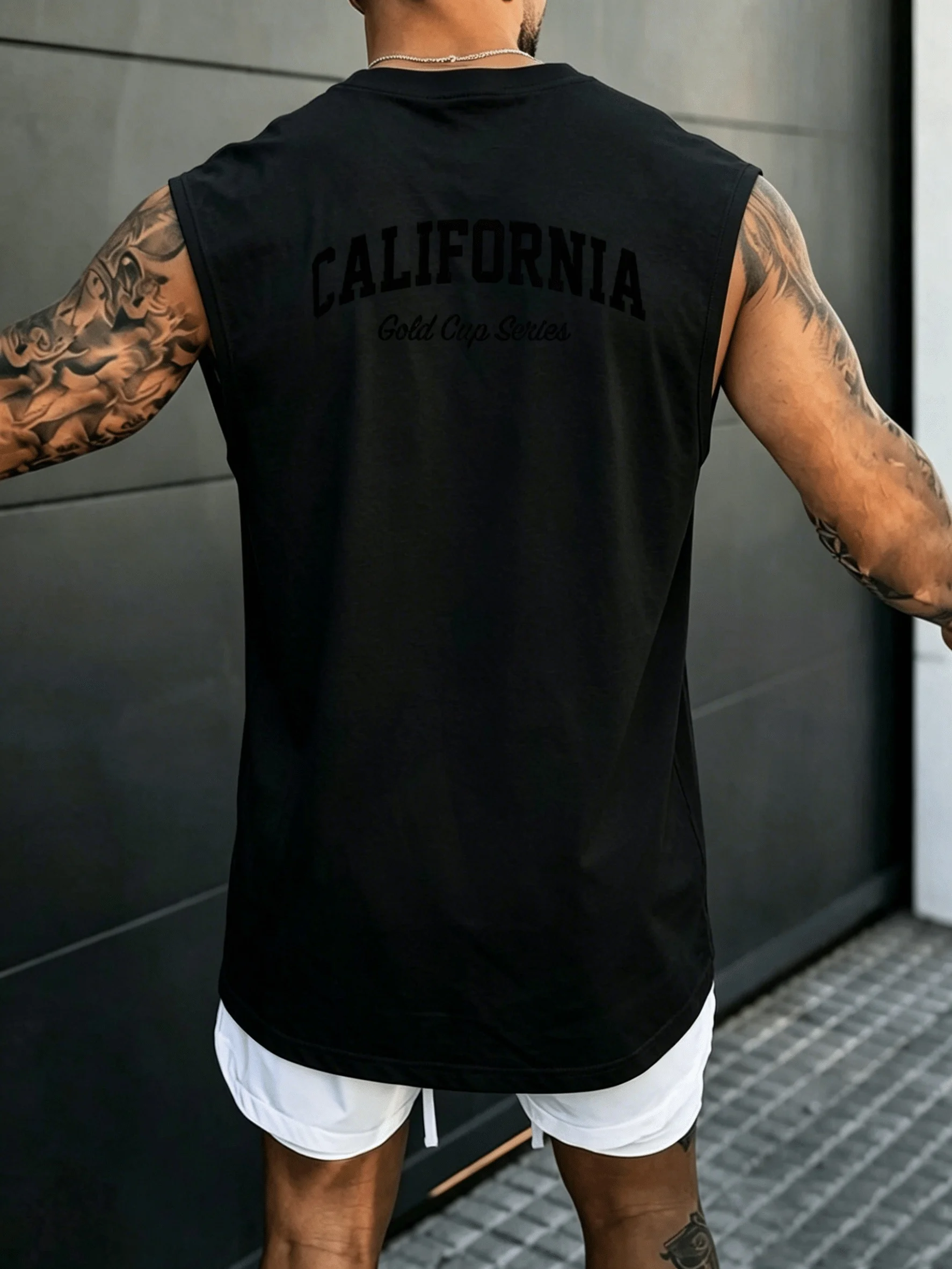 Pure Cotton Timeless American Tank Top Men Retro Casual Wear