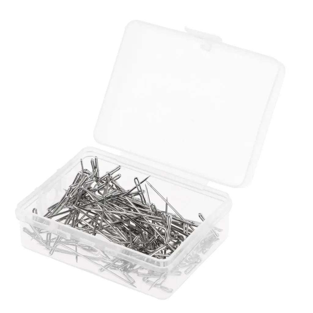 100Pcs T Needle Pins for Fixing Wigs Hair Weft Hair Extensions Dress Form