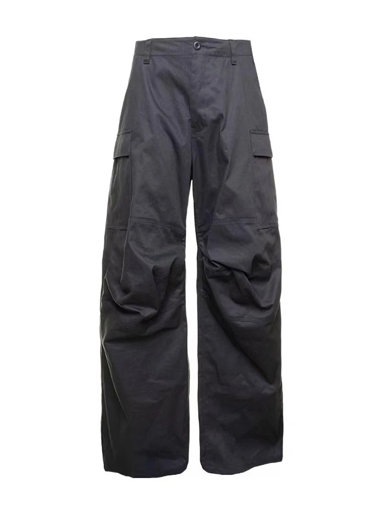 BOMP-pantalones de trabajo funcionales para hombre, ropa interior de coche, nicho, high street, con doble cremallera lateral, a la moda, Otoño, 2024