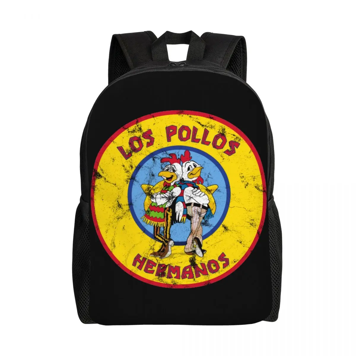 Customized Distressed Breaking Bad Travel Backpack School Computer Bookbag Los Pollos Hermanos College Student Daypack Bags