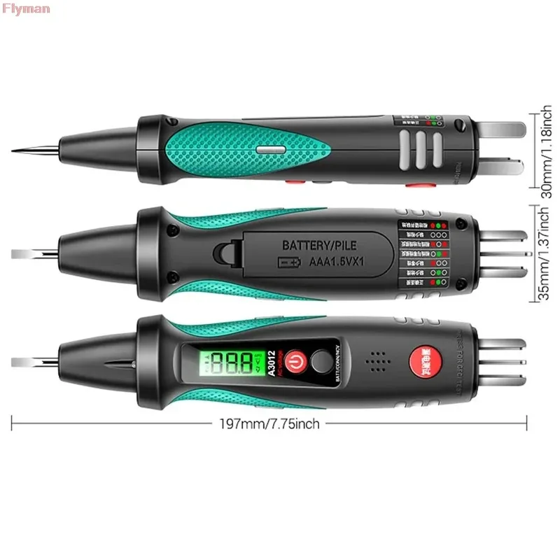 

ANENG A3012 Multifunctional Socket Circuit Analyzer AC/DC Voltage Tester Intelligent Power Polarity Detector Leakage Test Tools