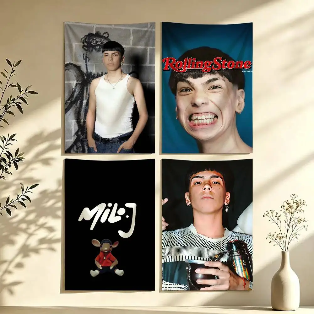 A-Argentine rapper M-Milo J Flag Digital Printing Banner for Garage Wall Out Door Decoration