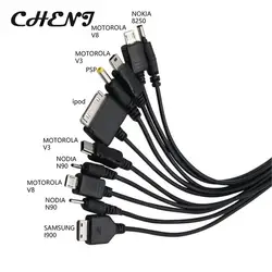 Multi Pin Cable Charger USB Adapter Cable Data Wire Cord 10 in 1 Multifunction USB Data Transfer Cable Universal