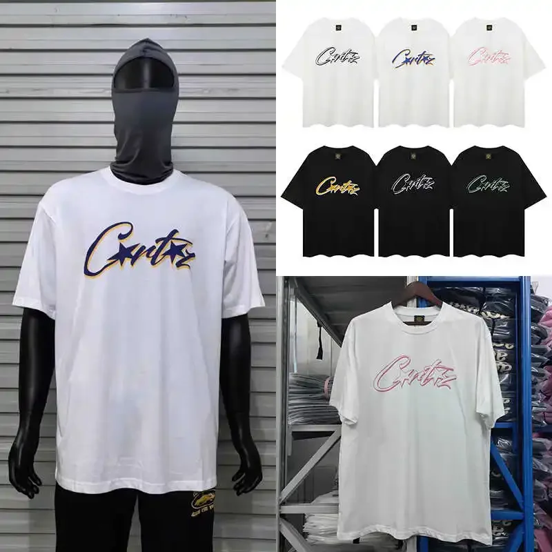 

Classic Letter Print Short-sleeved T-shirt Men's Summer Trendy Brand Loose Casual Men's and Women's Couples Half-sleeved Top