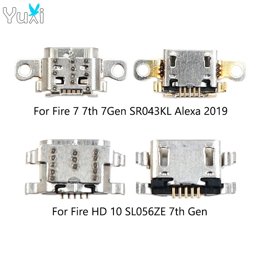 YuXi 10pcs For Kindle Fire 7 7th 7Gen SR043KL Alexa 2019 for HD 10 SL056ZE USB Charging Port Dock Plug Charger Connector Socket