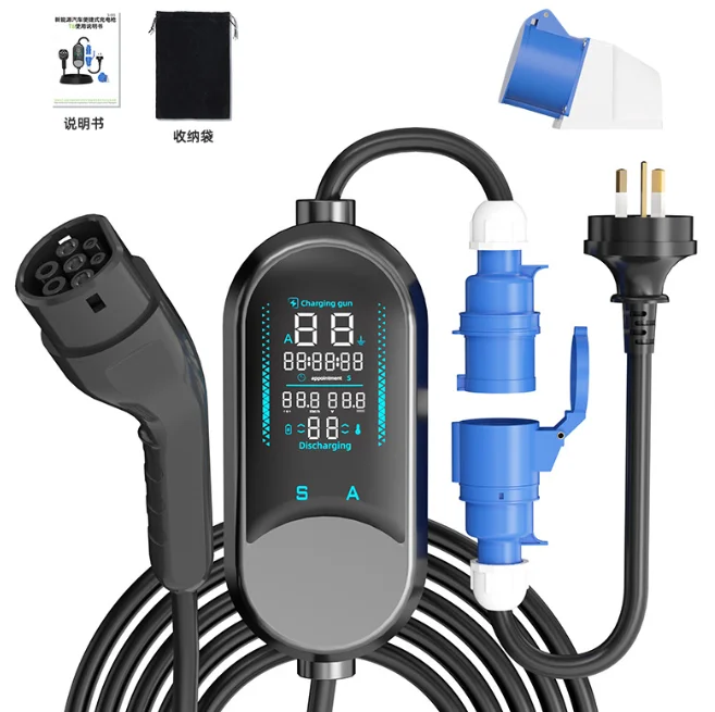 TYPE 2  IEC 62196 New Energy Vehicle Charging cable Household Portable AC Universal 7kW WITH 5M CABLE
