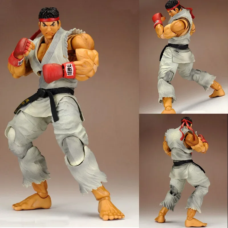 Street Fighter PLAY ARTS 24cm Classic Game Character White RYU Action Figure PVC Model Toys For Boys Gift In stock with box