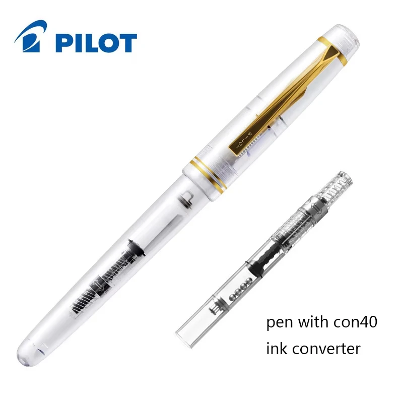 PILOT 78g Fountain Pen Transparent 78g+ Model 22k Gold Plated Nib Fine Medium Calligraphy Pen Student Writing Practice Gift