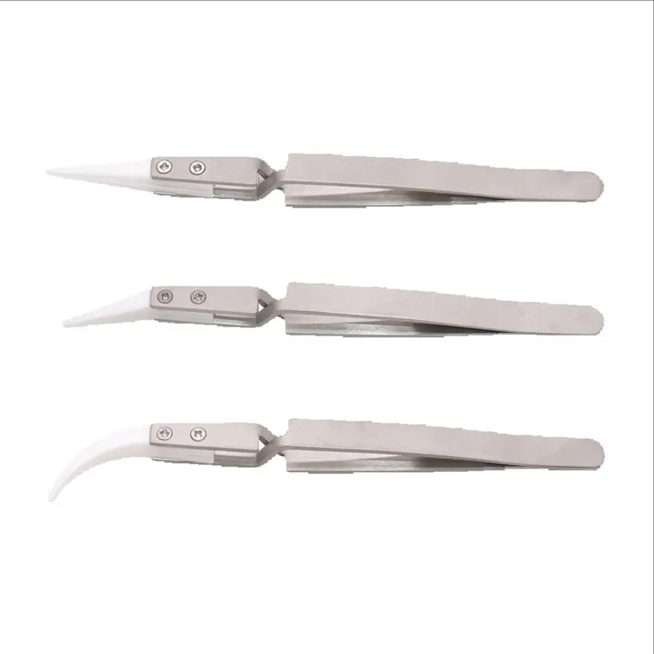 

Прецизионные керамические пинцеты из нержавеющей стали, обратный термостойкий крестовый замок, инструменты для электронных сигарет «сделай сам», 300 шт./лот