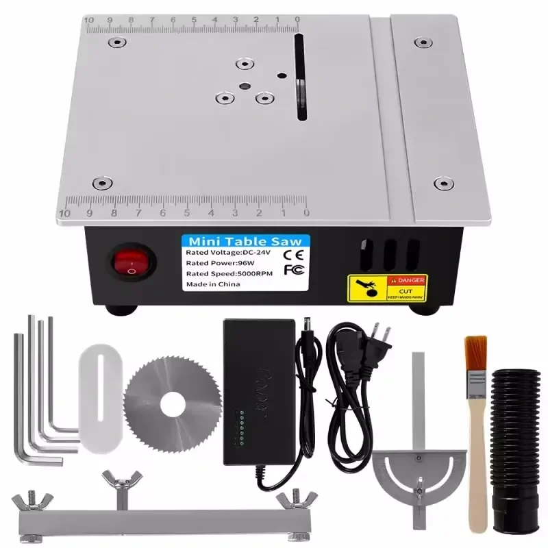 Household Mini Table Saw Electric Multi-Function Precision Dust-Proof Decoration Cutting Machine DIY Model Mini Table Saw