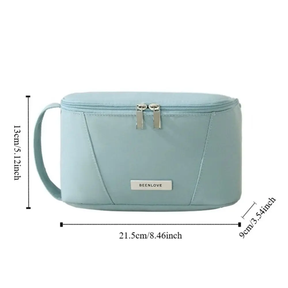 Handheld Multi-pocket Makeup Bag Waterproof Large Capacity Cosmetic Storage Bag Zipper Square Toiletry Bag Brush Organizer