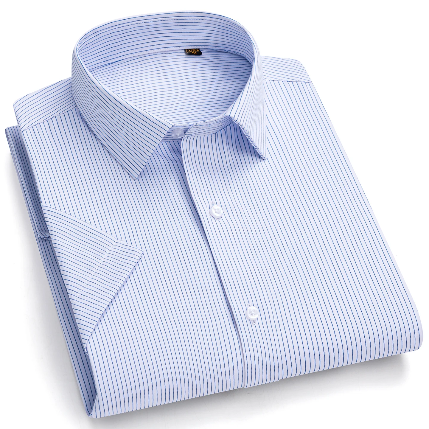 New in shirt plus size 6XL summer cotton plaid short sleeve shirts for man slim fit formal plain shirt soft thin elegant clothes