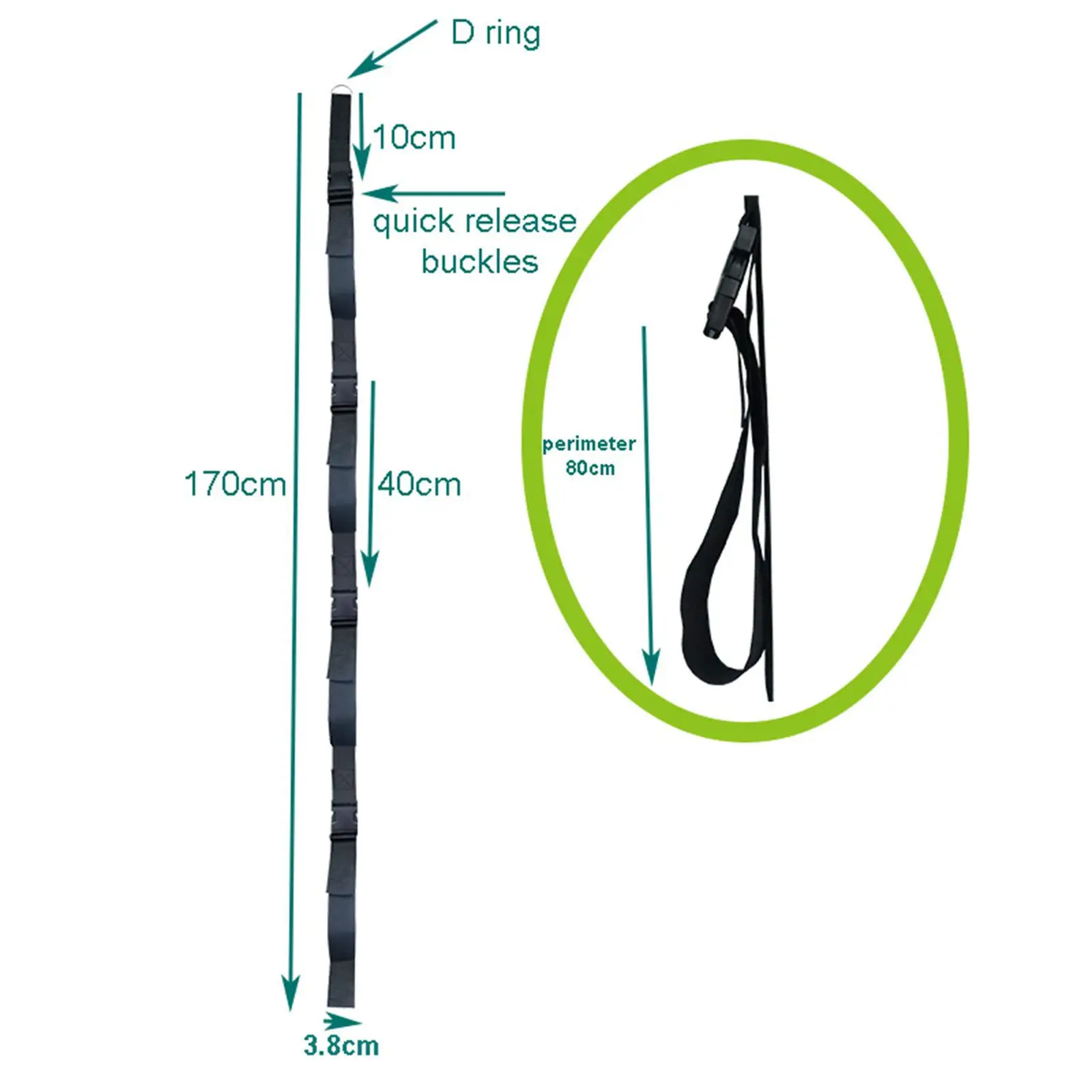 Durable Polypropylene Fixing Belt for Camping Chair Hanging Organizer Wall Mount Garage Space Saver