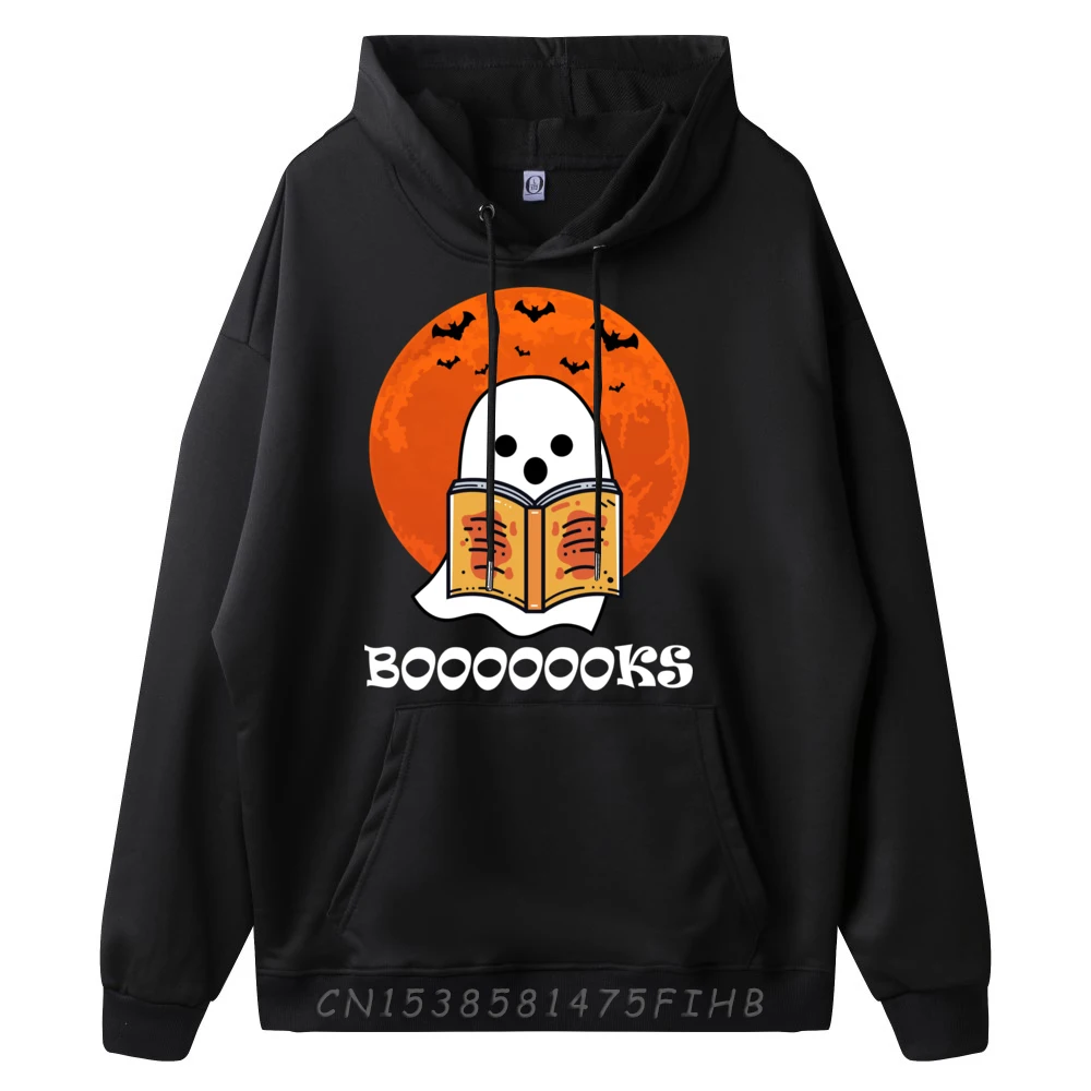 Booooooks Boo Read Books Halloween Free Shippping Items Lowest Prices White Hoodies Men Memorial Day