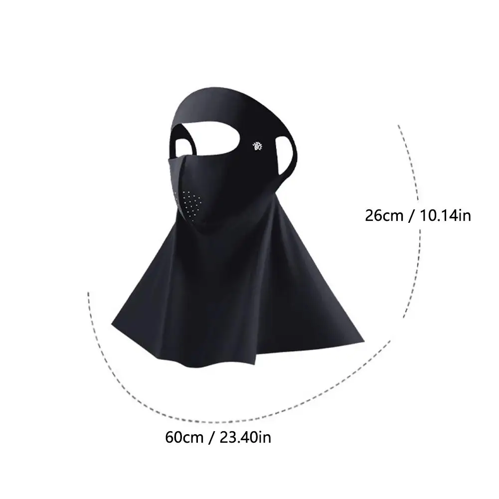 Nuova maschera solare estiva a pieno facciale Protezione traspirante per collo e fronte per esterni Maschera per il viso con protezione UV in un unico pezzo senza traccia