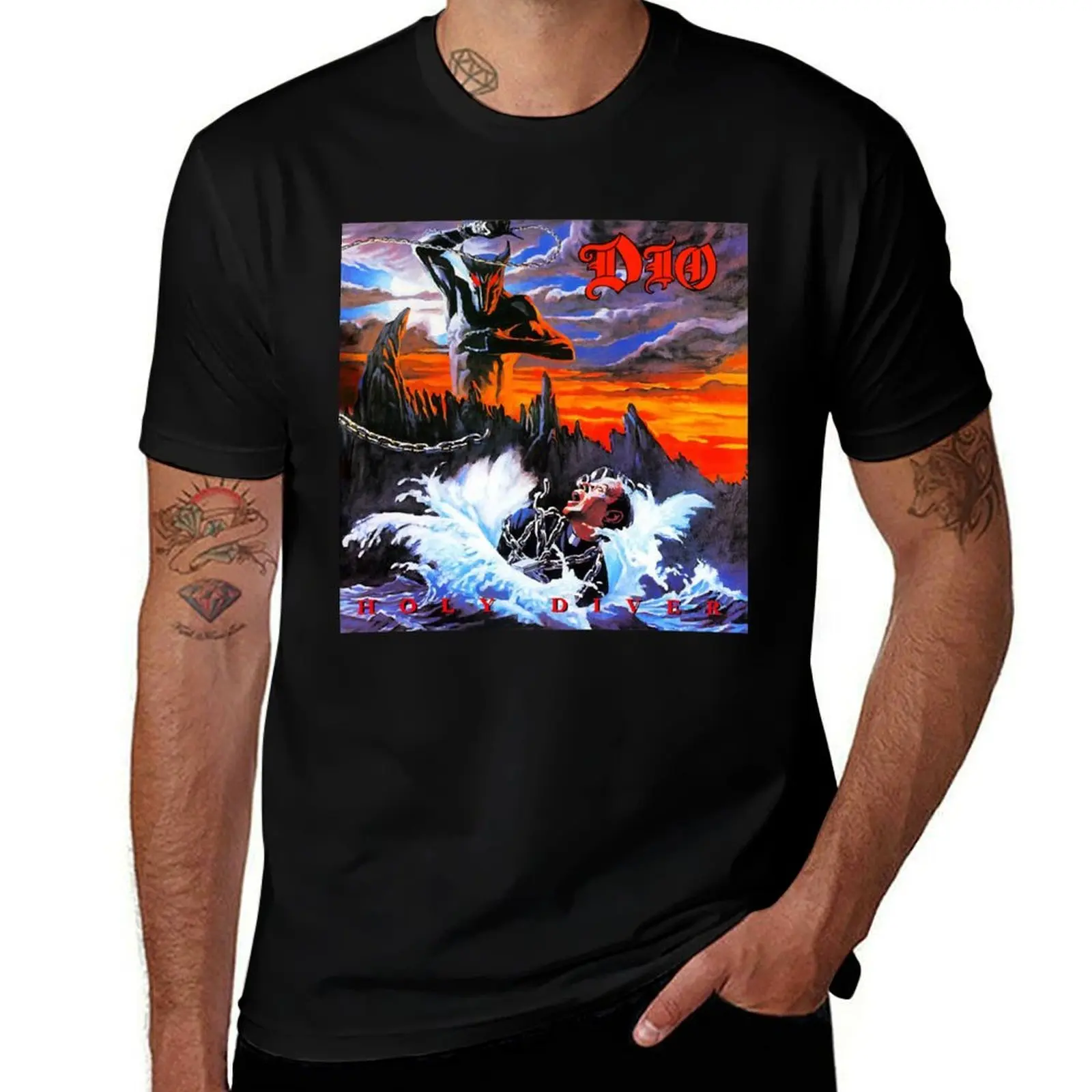 

Футболка New dio, мужская футболка, мужские роскошные мужские футболки с рисунком, футболка