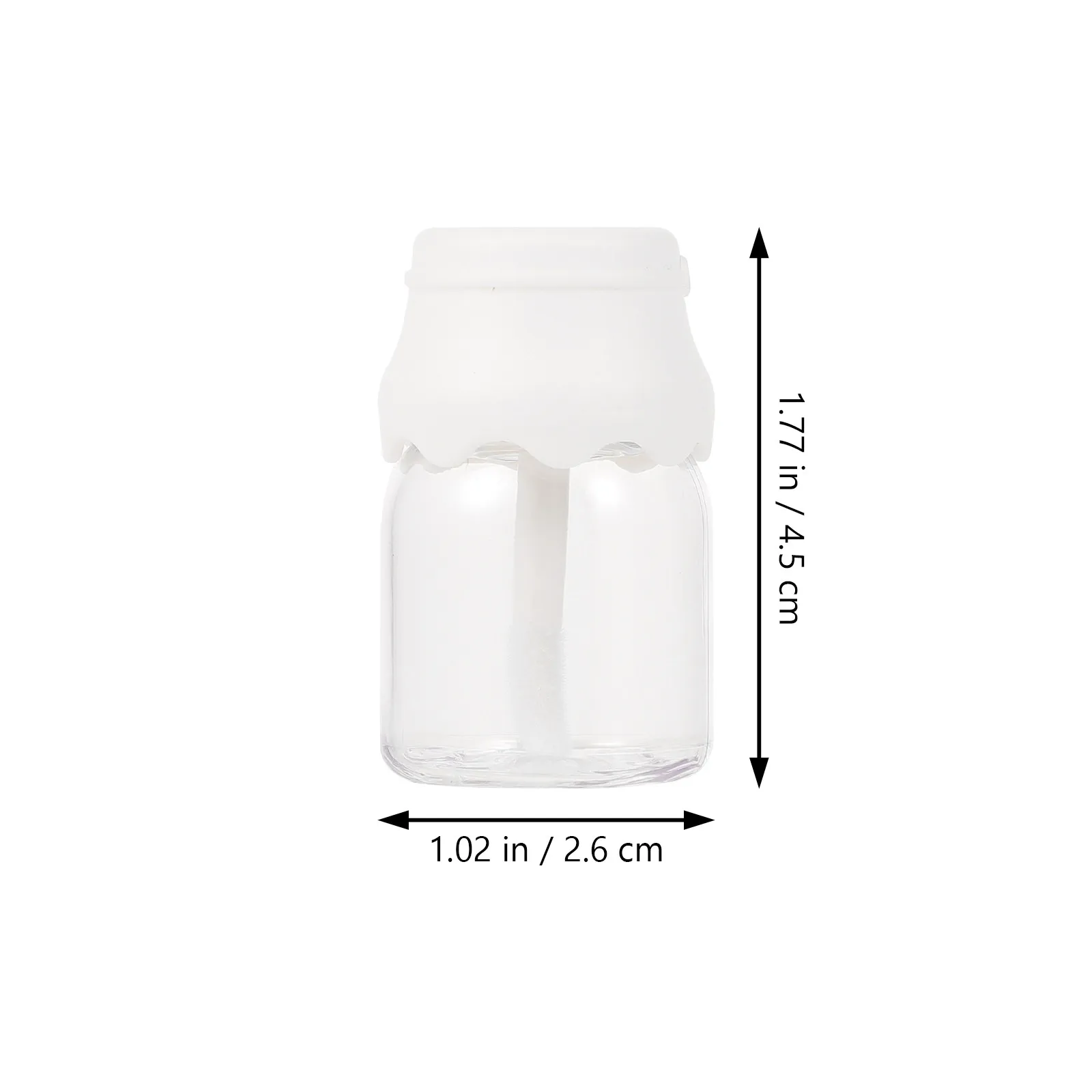 20Pcs Lip Gloss Tubes Empty Bottle Shape Durable Plastic Refillable Lip Balm Containers with Brush for Home Travel