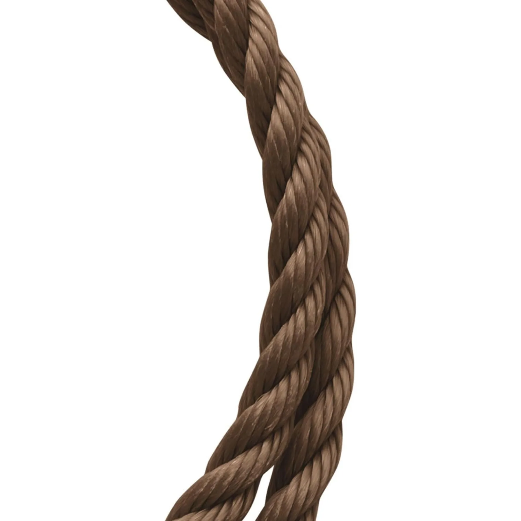 Витая полипропиленовая веревка, идеально подходящая для наружного использования, садоводства, ландшафтного дизайна и доставки, 1/2 на 50 футов, коричневая, 420 фунтов.