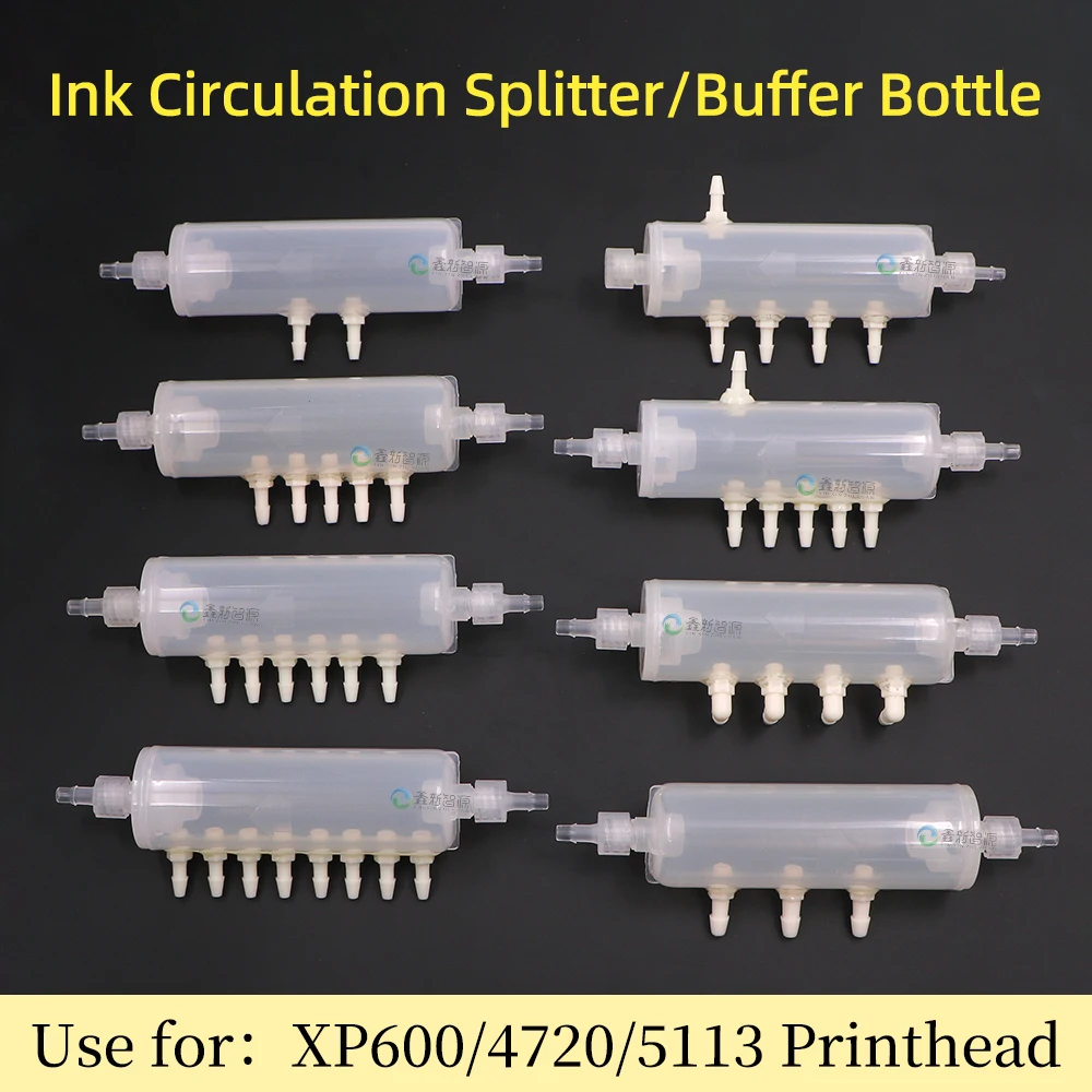 1PC Eco Solvent Printer Ink Circulation Splitter Filter for XP600 4720 5113 Printhead Buffer Bottle UV White Ink Shunt